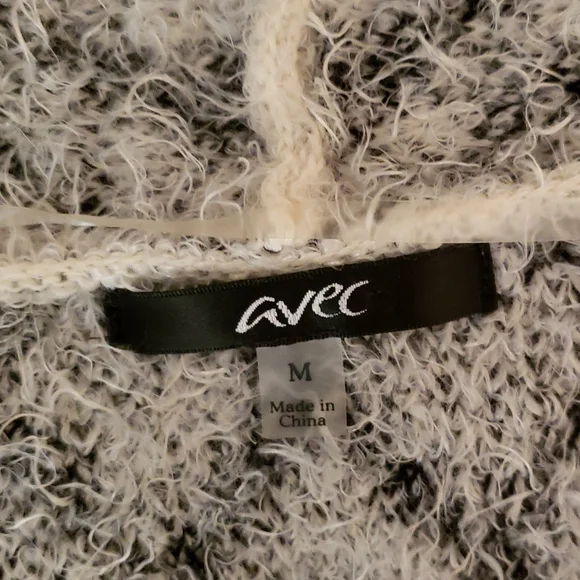 Avec Les Filles Black & White Eyelash Cardigan Size M - Picture 6 of 10